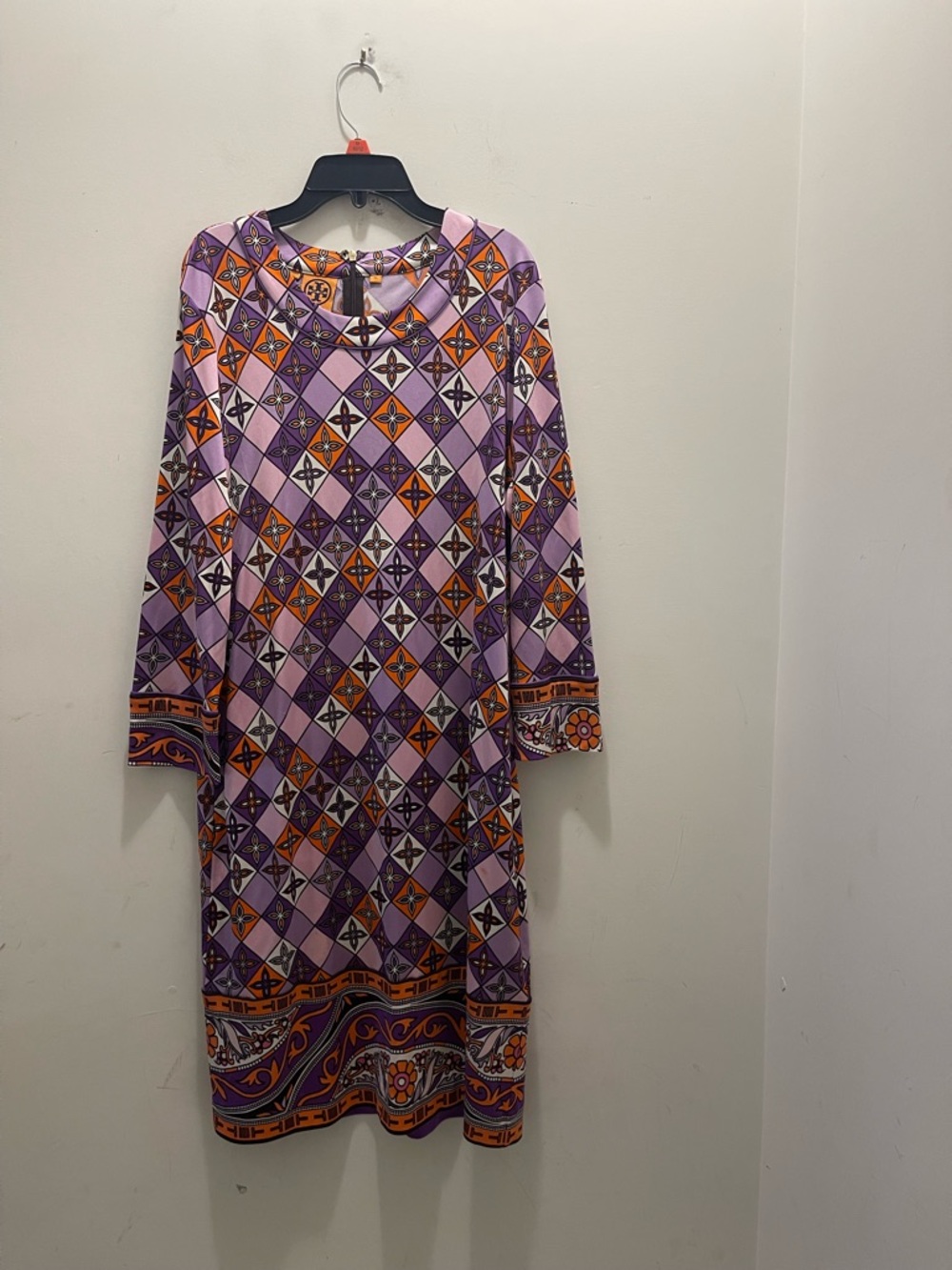 Tory Burch Vibrant Geometric Print Silk Dress